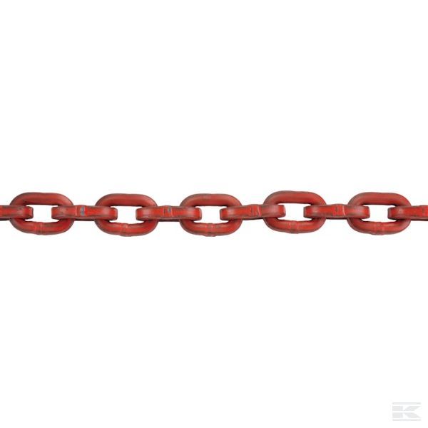 Chokerkette rot, 8mm Güte 8 90kN METERWARE
