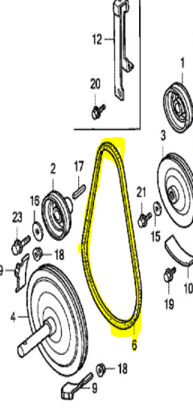 Honda Keilriemen Fräsantrieb (SB-35) für HS624K1, HS724, HS760, HSS760, HS828K1, HS928, HS970, HSS97